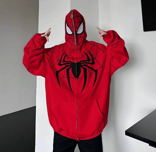 Spiderman Red jacket With mask zip